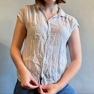 White/Blue Stripped Top